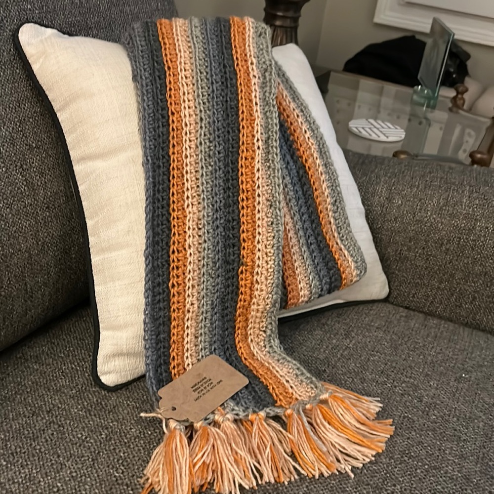 “Winter Sunset” A scarf just as unique as you are and made by hand in the U…